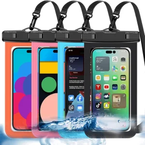 4-Pack Multicolor Universal Waterproof Phone Pouch