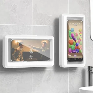 Bathroom Waterproof Phone Holder Self-adhesive Touch Screen