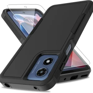 Military Grade Drop Tested Phone Case for Moto G Play 2024 (Black)