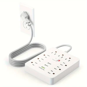 Power strip with Surge Protector, 9 power strip   3 USB Ports,