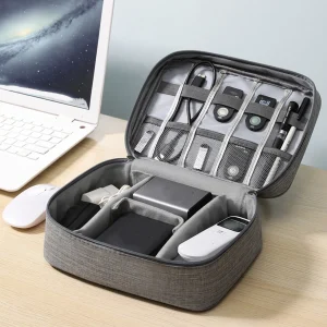 Waterproof Cable Organizer Pouch for Chargers, USB Cables & Adapters
